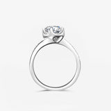 Kerry – Twisted Elegance Natural Round Diamond Solitaire Ring