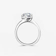 Ready To Ship Round Cut Diamond Engagement Ring on Finger | Saratti 