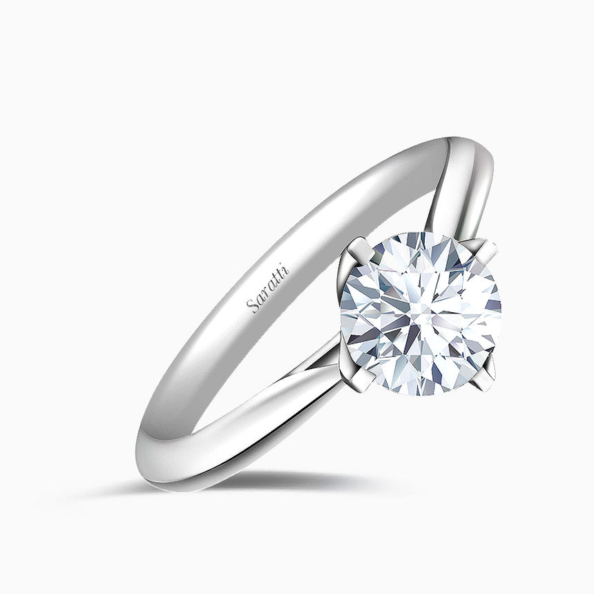 Four Prong Natural Diamond Ring | Saratti