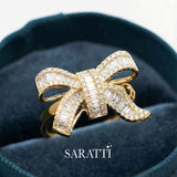 18K yellow gold for baguette diamond engagment ring | SARATTI