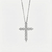 Grande Lueur Croix Platinum Lab Diamond Cross