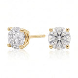 Four-Prong Round Brilliant Lab-Grown Diamond Stud Earrings in 18K Gold (1.00 ct. tw.)