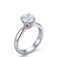 ALY • Round Moissanite Promise Ring in White Gold