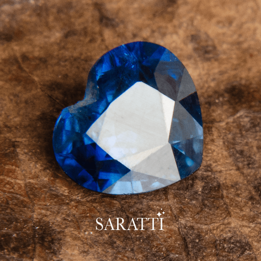 Blue Stone in Heart Shape - Natural Sapphire Loose Gemstone - 0.77 carats - SARATTI