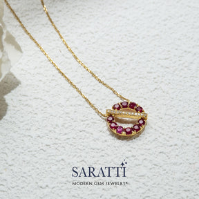 Natural Ruby Necklace | Saratti Jewelry
