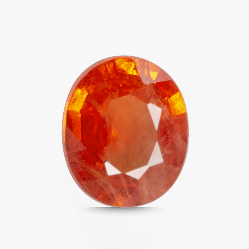 1.29 carats  Oval Natural Sperssatine Garnet Gemstone | 7mm x 5.8mm