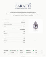 SARATTI Certified 0.70ct Burmese Gray Spinel Pear Cut with tapered point | SARATTI