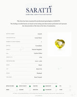 SARATTI Certified 0.84ct Thailand Ceylon Yellow Sapphire Heart 6.00 x 5.80 mm | SARATTI