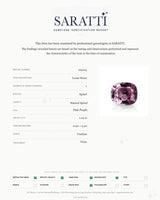SARATTI Certified 1.02ct Burmese Spinel Cushion Cut with visible facet structure | SARATTI