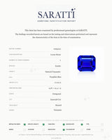 SARATTI Certified 17.02 carats Natural Tanzanite step-faceted octagonal gemstone detail | SARATTI