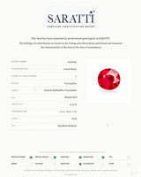 SARATTI Certified 5.24ct Rubellite Tourmaline oval with broad angular facet reflections | SARATTI