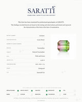 SARATTI Certified 5.30ct Watermelon Tourmaline octagonal loose gemstone | SARATTI