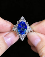 SERAPHINE Cornflower Blue Sapphire Diamond Ring | SARATTI