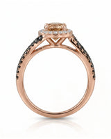 Esther – Natural Champagne Diamond Halo Engagement Ring
