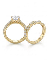 Donna – Natural Round Diamond Twisted-Shank Bridal Set