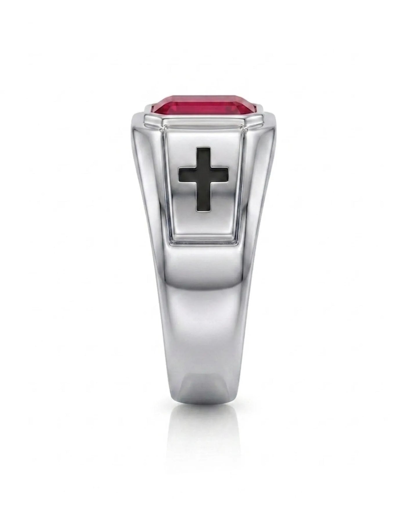 Dominion Ruby Cross Signet Band