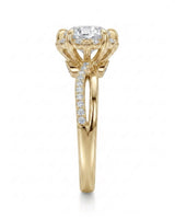 Merida – Sweet Serenity Natural Round Diamond Floral Halo Ring