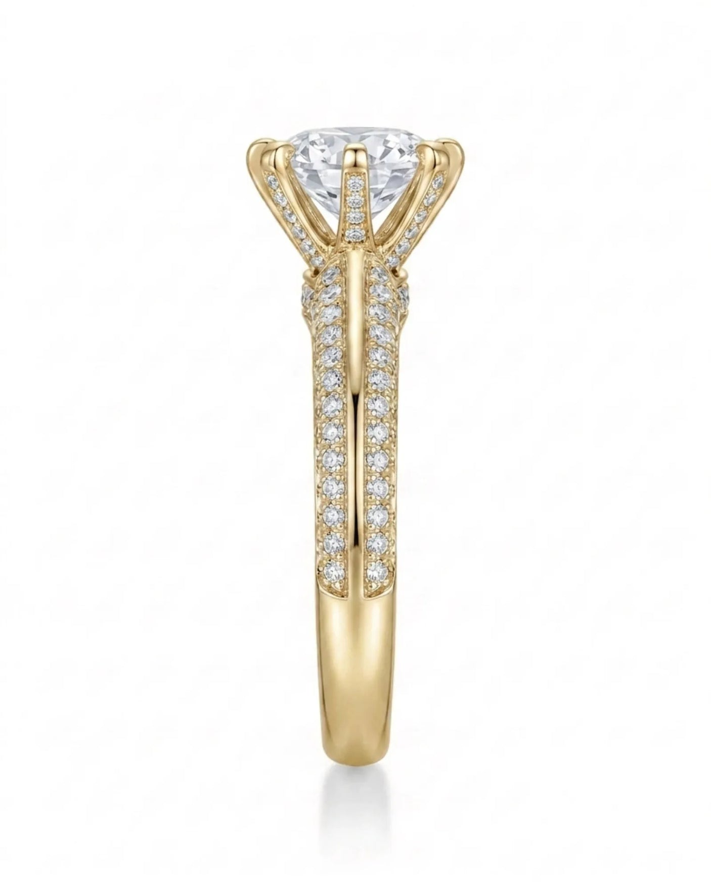 Aniya – Seraphic Charm Natural Round Diamond Six-Prong Engagement Ring