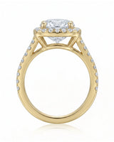 Evana – Natural Round Diamond Halo Split-Shank Engagement Ring