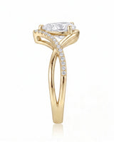 Claire – Natural Pear-Shaped Diamond Twisted-Shank Engagement Ring