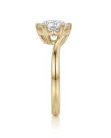 Camille – Natural Round Diamond Snowflake Twisted-Shank Engagement Ring