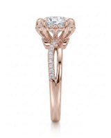 Merida – Sweet Serenity Natural Round Diamond Floral Halo Ring