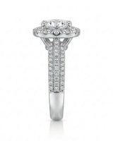 Yumi – Lumina Crown Natural Round Diamond Halo Engagement Ring