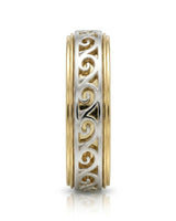 Aurelian Scroll Wedding Band