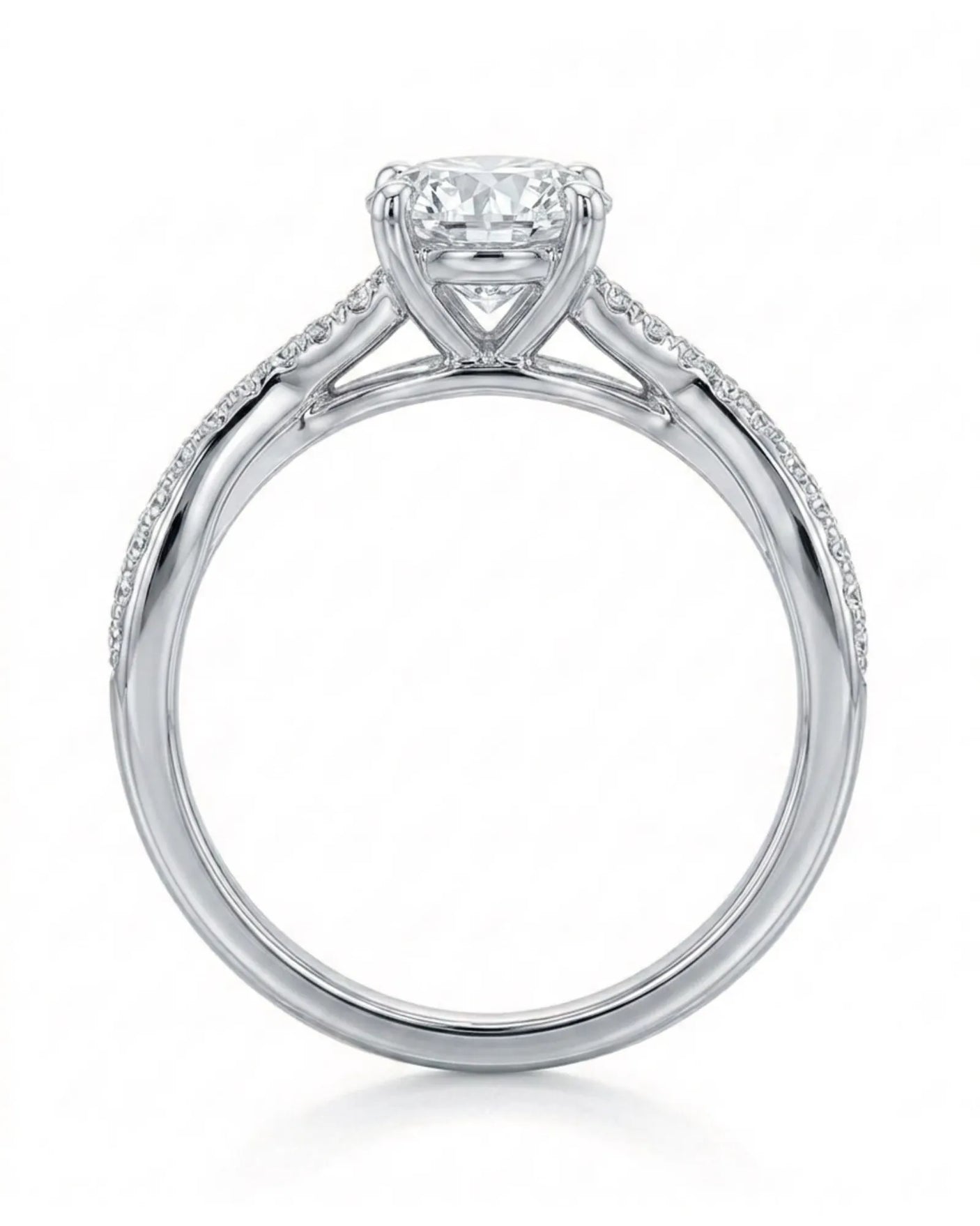 Sibel – Liaison Céleste Natural Round Diamond Infinity Engagement Ring