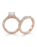 Donna – Natural Round Diamond Twisted-Shank Bridal Set