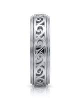 Aurelian Scroll Wedding Band