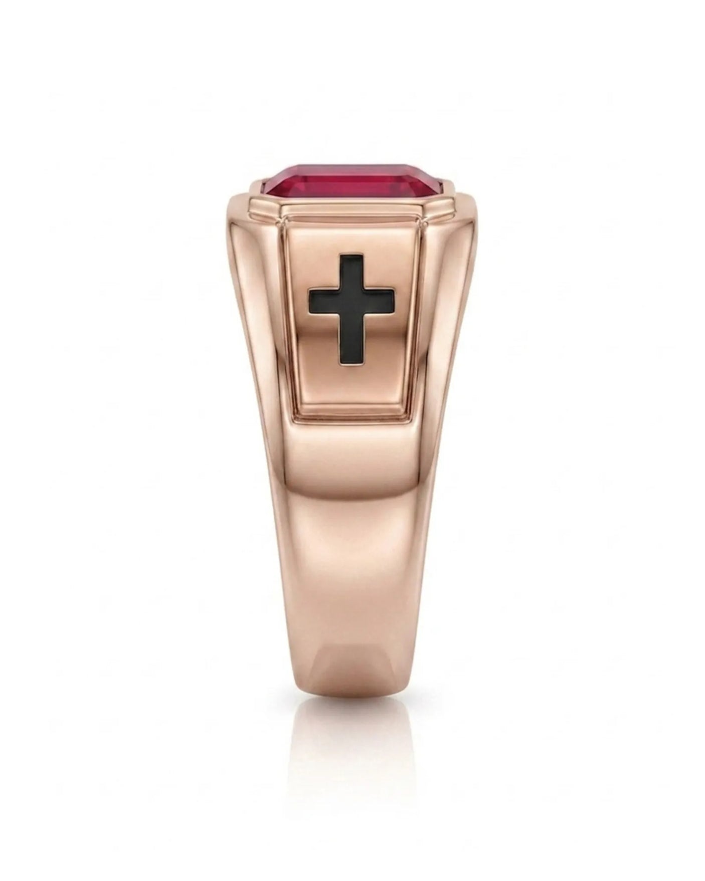 Dominion Ruby Cross Signet Band