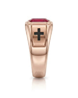 Dominion Ruby Cross Signet Band