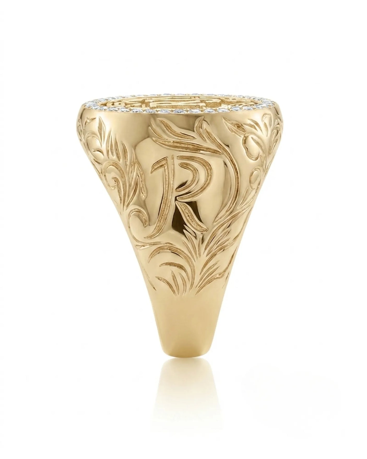 Regent Halo Men’s Diamond Signet Ring