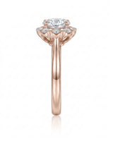 Sadi – Celestial Glow Natural Round Diamond Star Halo Ring