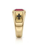 Dominion Ruby Cross Signet Band