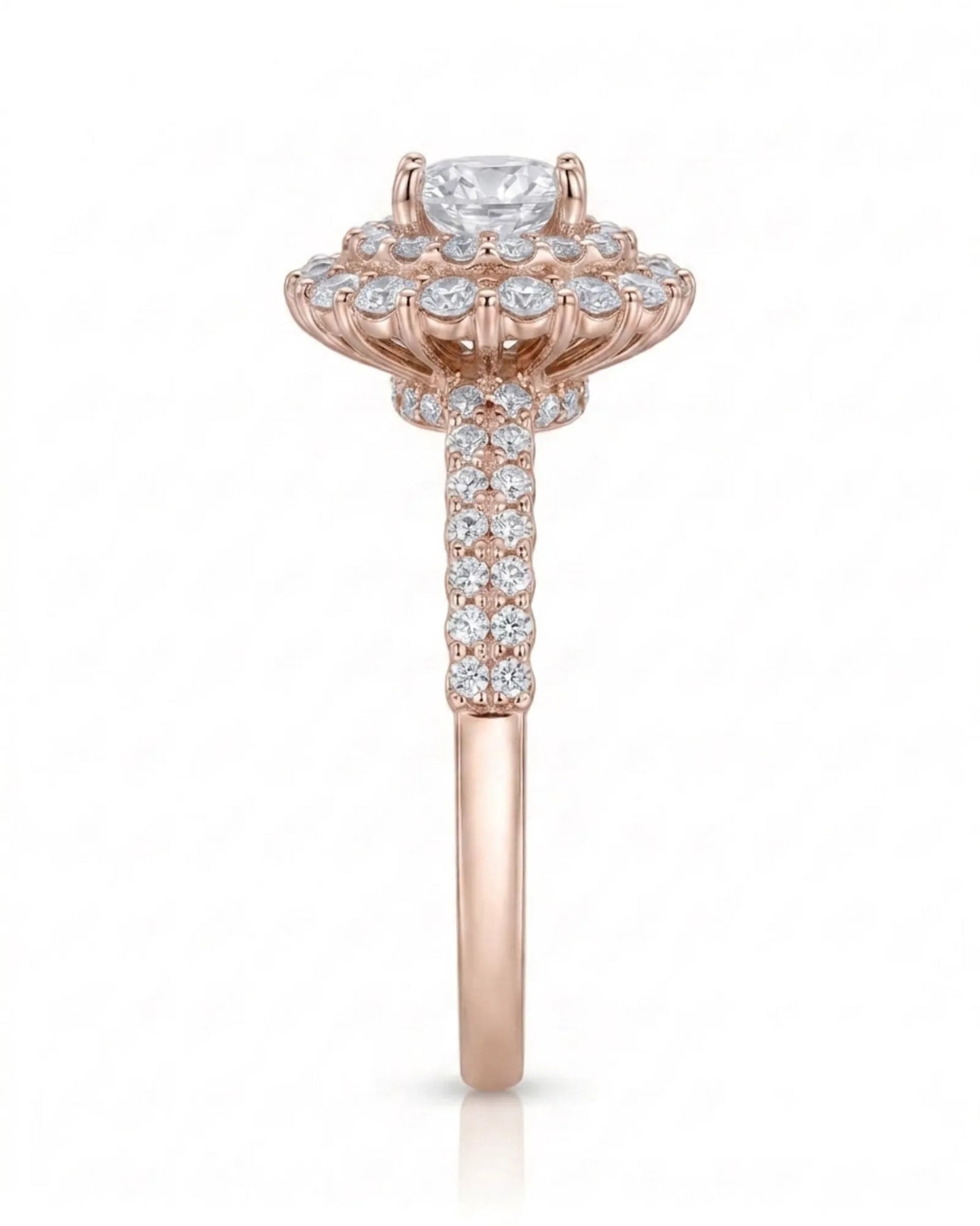 Bettina – Whispered Vows Natural Round Diamond Triple Halo Ring