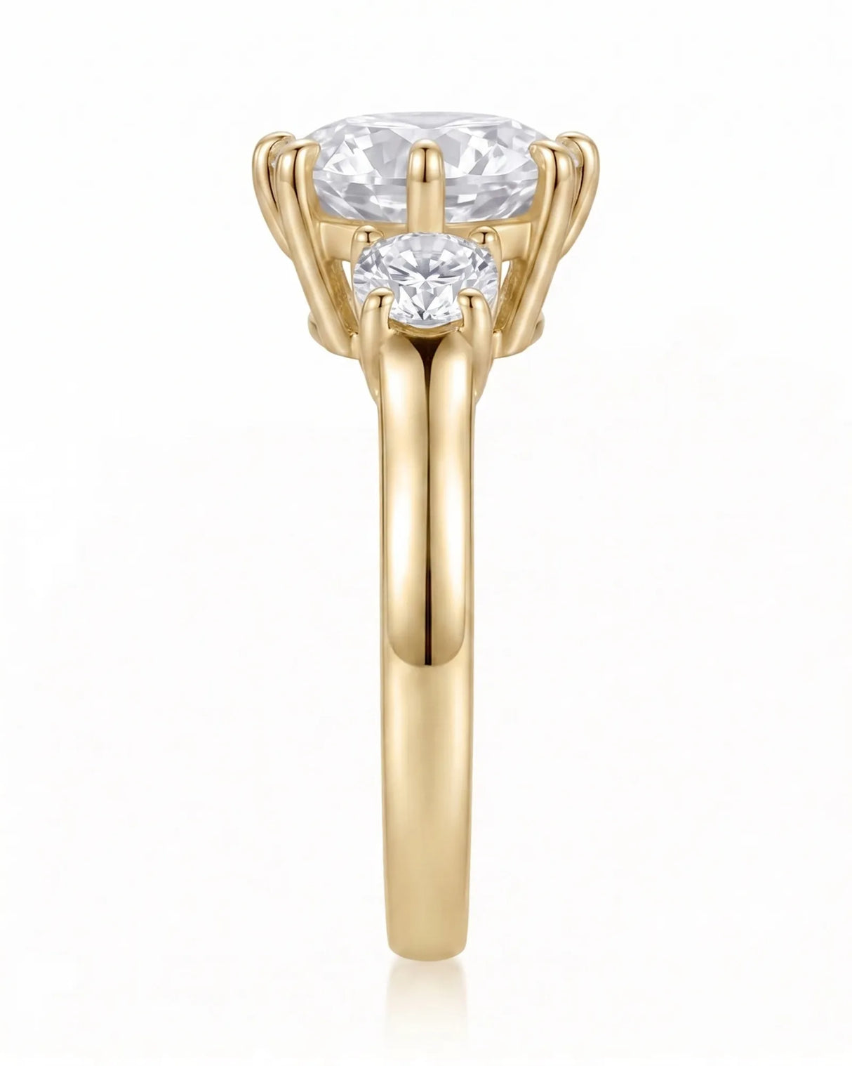 Paulina – Natural Round Diamond Three-Stone Engagement Ring