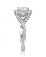 Julisa – Classic Chant Natural Round Diamond Halo Engagement Ring