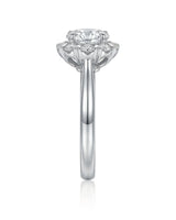 Sadi – Celestial Glow Natural Round Diamond Star Halo Ring