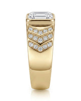 Regent Chevron Diamond Signet Ring