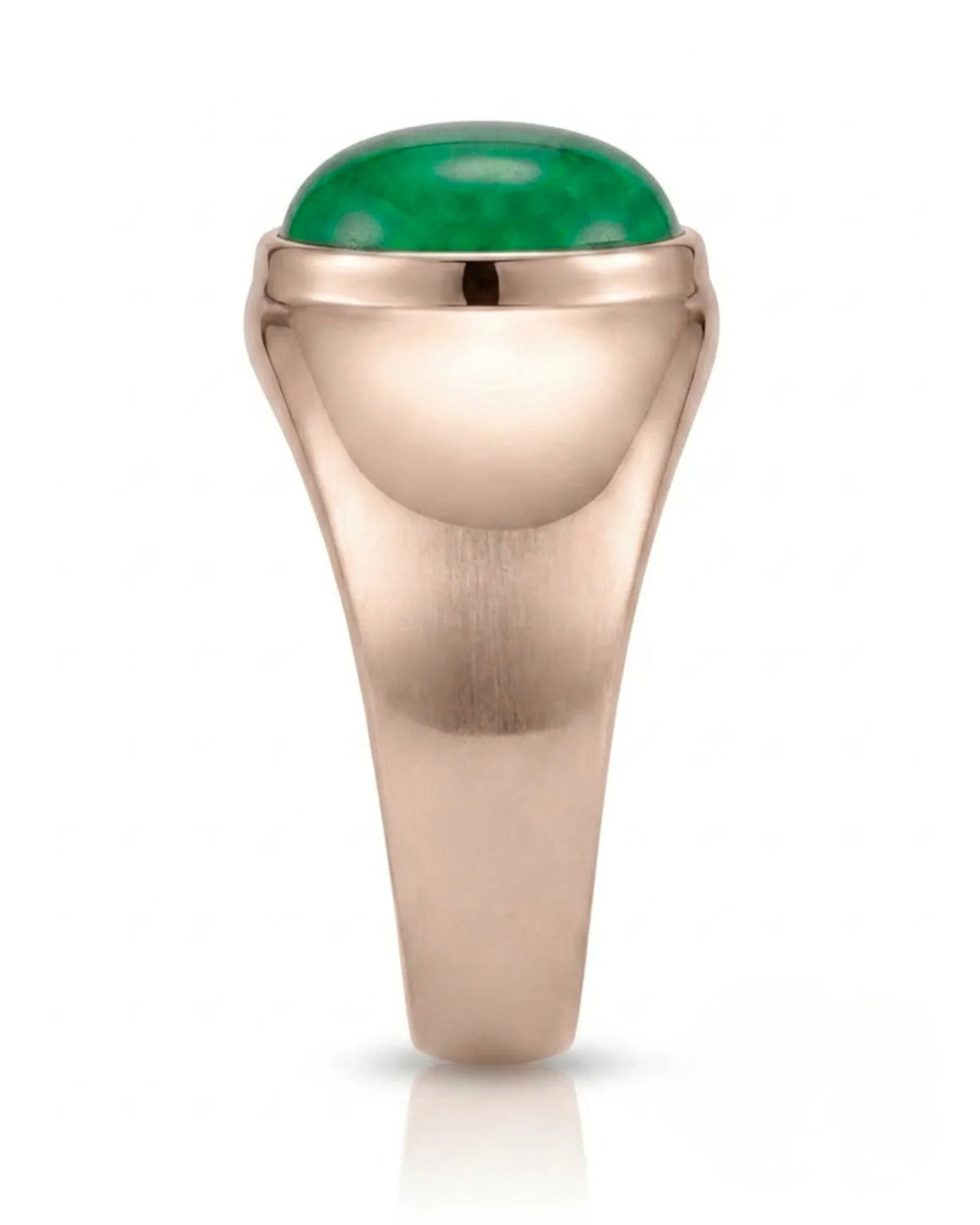 Verdant Axis Emerald Signet Ring