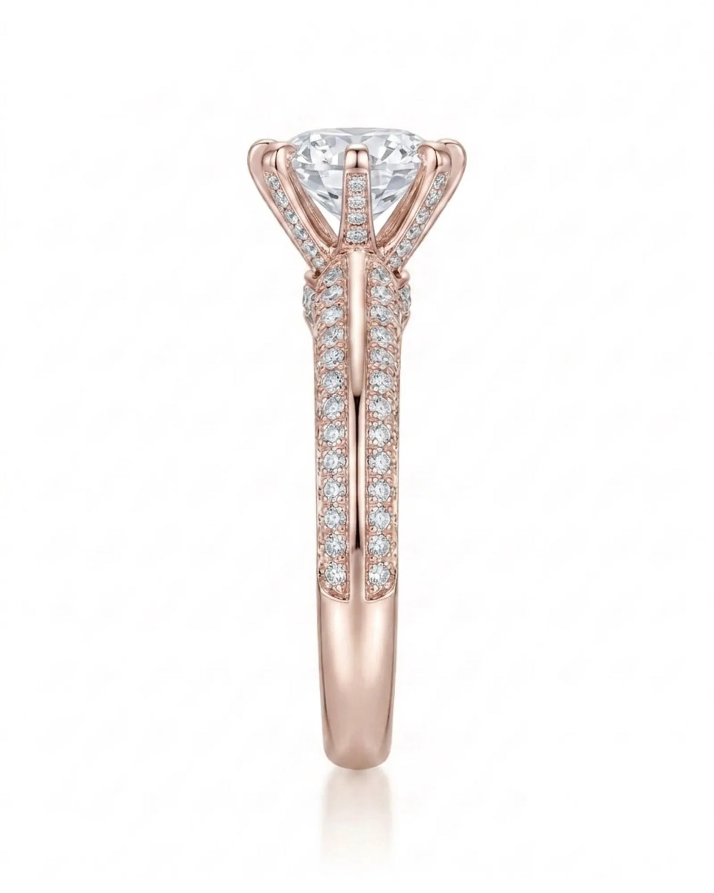 Aniya – Seraphic Charm Natural Round Diamond Six-Prong Engagement Ring