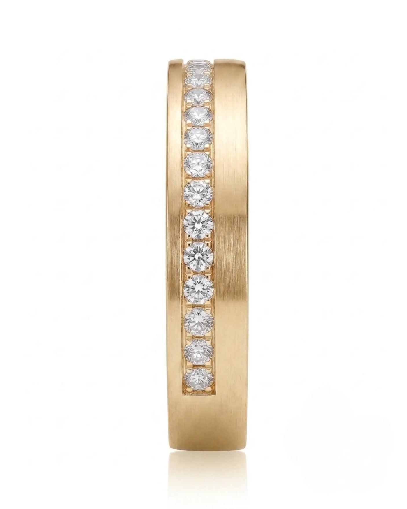 Axis Diamond Line Wedding Band