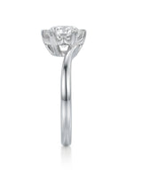Camille – Natural Round Diamond Snowflake Twisted-Shank Engagement Ring