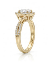 Madea – Radiant Embrace Natural Round Diamond Double Halo Ring