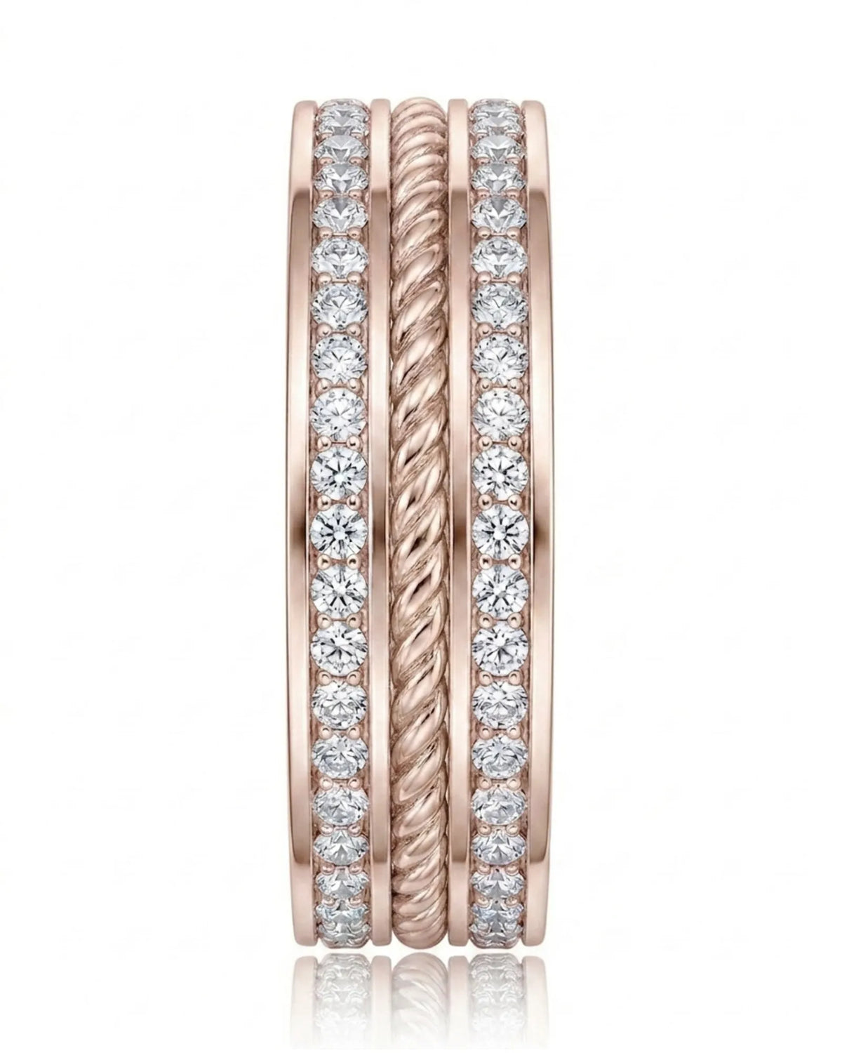 Aurelian Rope Diamond Wedding Band