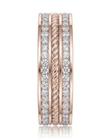 Aurelian Rope Diamond Wedding Band