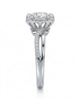 Merida – Sweet Serenity Natural Round Diamond Floral Halo Ring