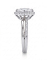 Renea – Majestic Grace Natural Round Diamond Two-Tone Halo Ring